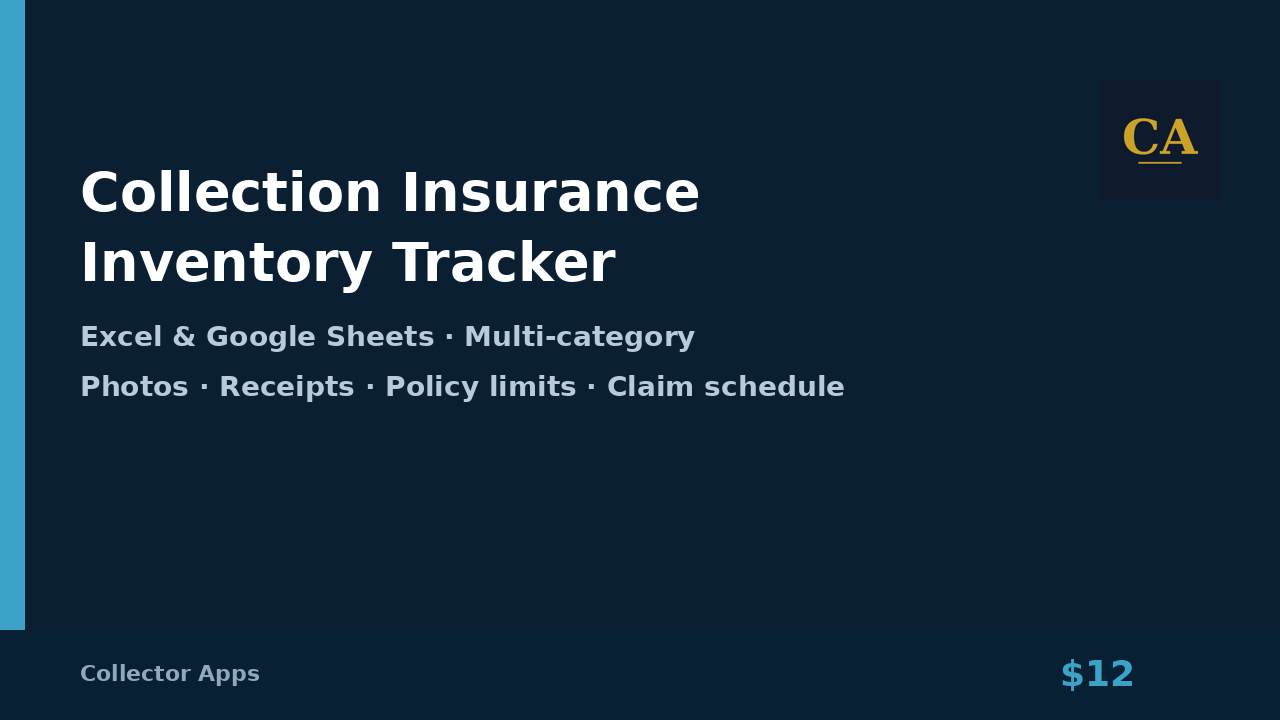 Collection Insurance Inventory Tracker cover