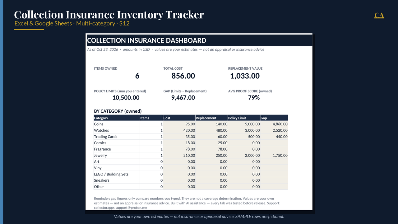 Insurance inventory dashboard